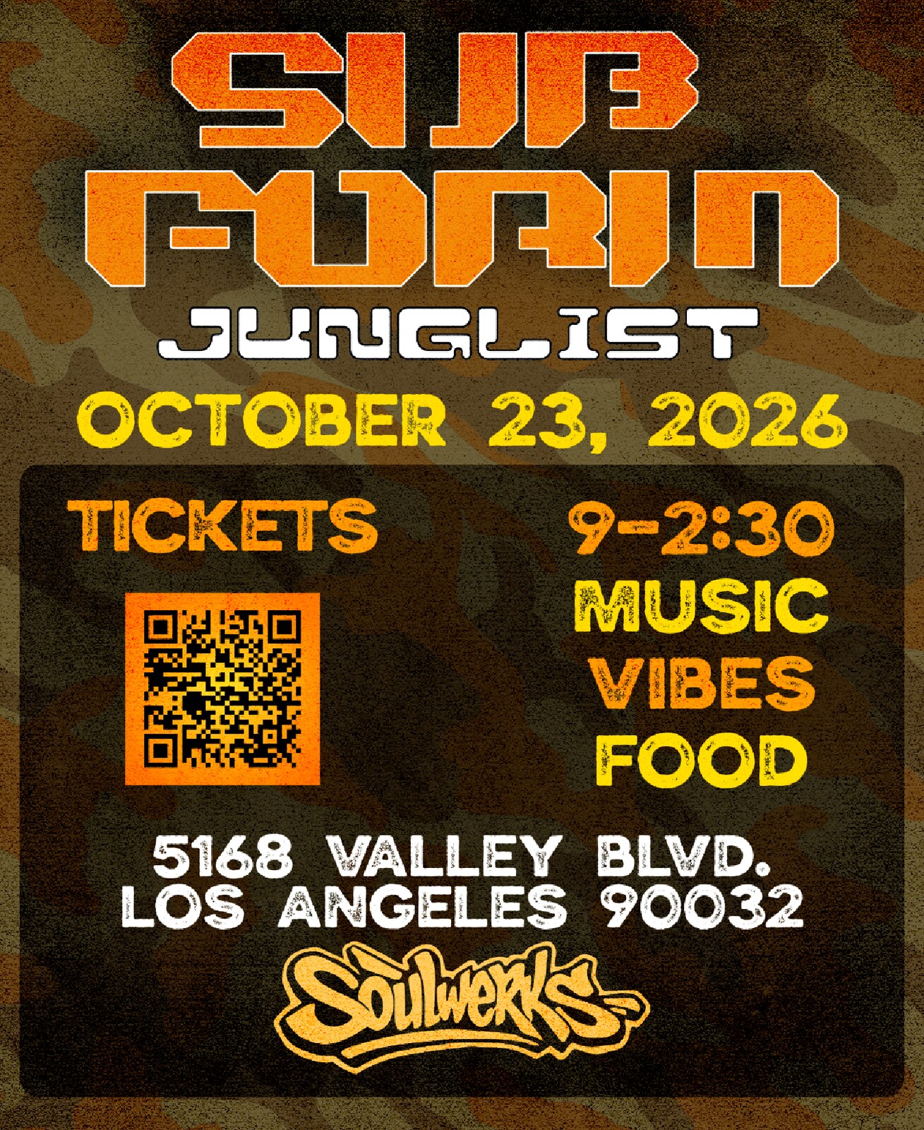 Subform - October 23 2026 - lineup and details