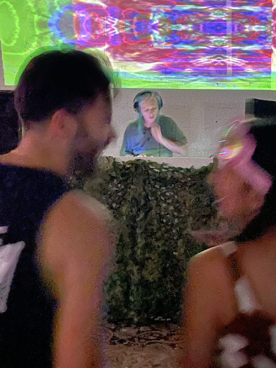 crowd + projector